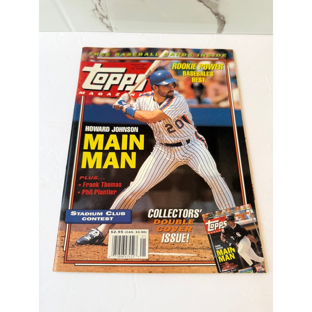Topps Magazine Spring 1992 Issue 10 Howard Johnson Frank Thomas Baseball Cards